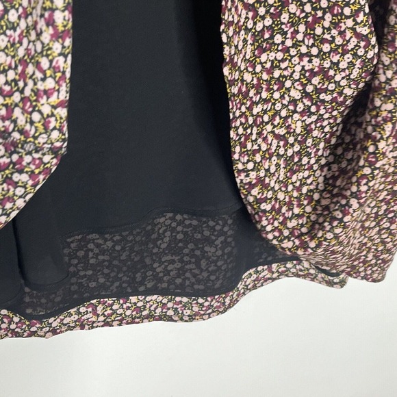 Hatch x J. Crew Floral Print Sleeveless Top Black Pink Maternity Size M/L - Picture 6 of 9